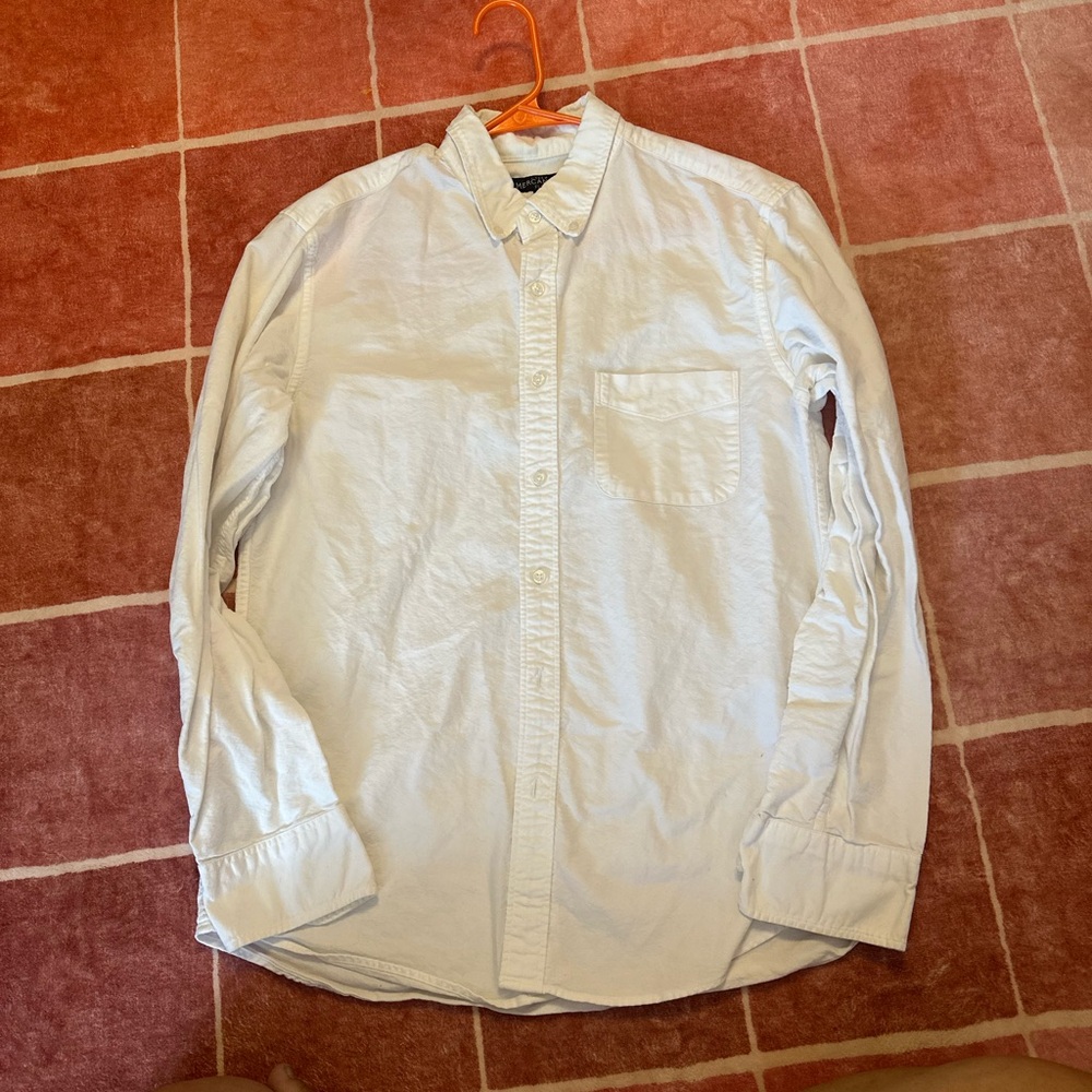 J. Crew White Casual Button Down Shirt